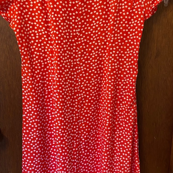 Red polka dot print dress - Picture 4 of 5